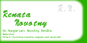 renata novotny business card
